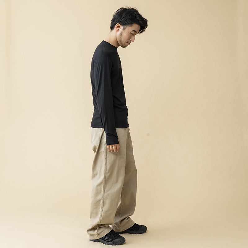 【メリノウール100%】【日本国内縫製】インナー ロングスリーブ Tee【発送予定1~2日】