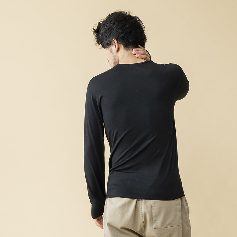 【メリノウール100%】【日本国内縫製】インナー ロングスリーブ Tee【発送予定1~2日】