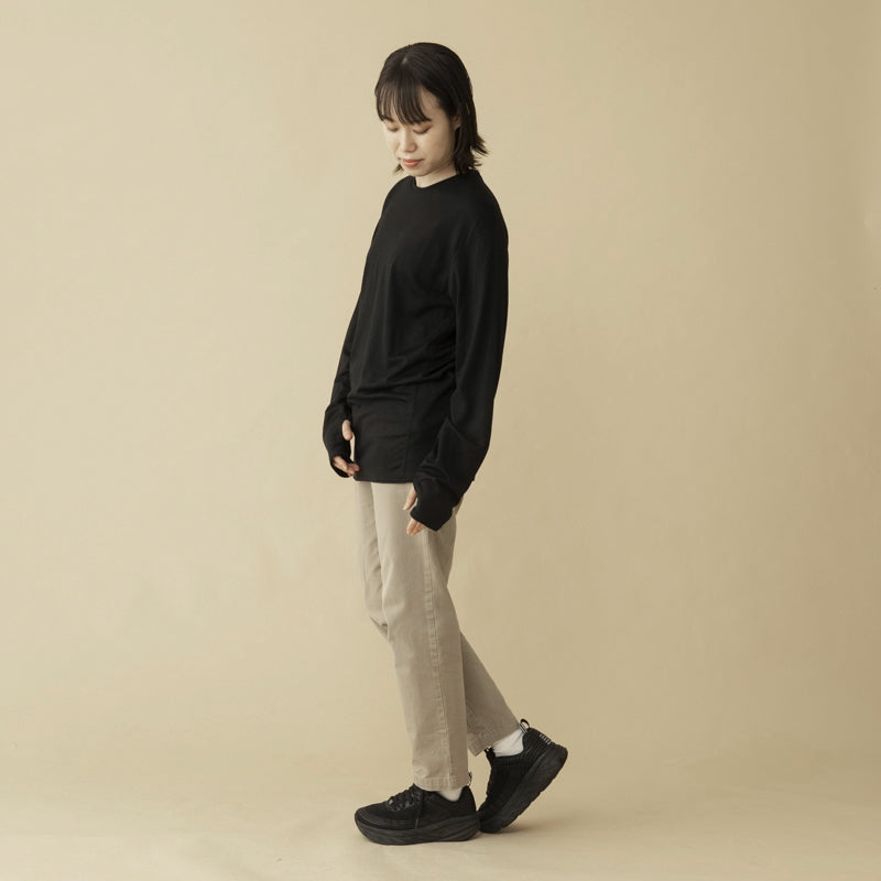 【メリノウール100%】【日本国内縫製】インナー ロングスリーブ Tee【発送予定1~2日】