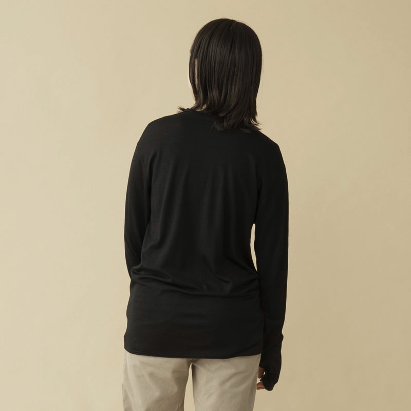 【メリノウール100%】【日本国内縫製】インナー ロングスリーブ Tee【発送予定1~2日】