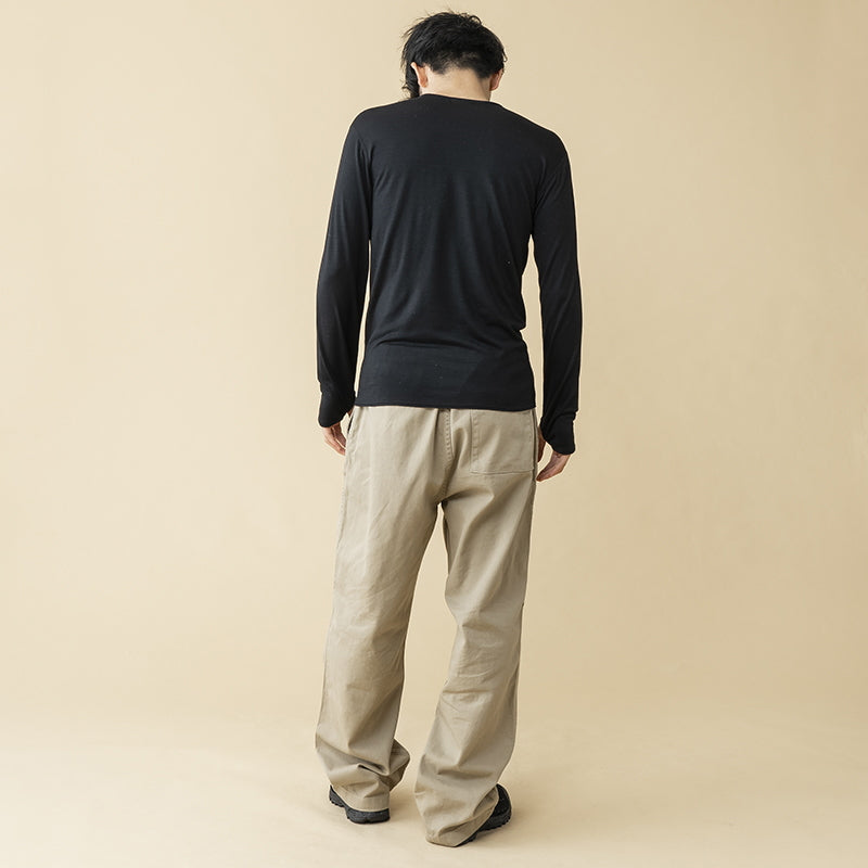 【メリノウール100%】【日本国内縫製】インナー ロングスリーブ Tee【発送予定1~2日】