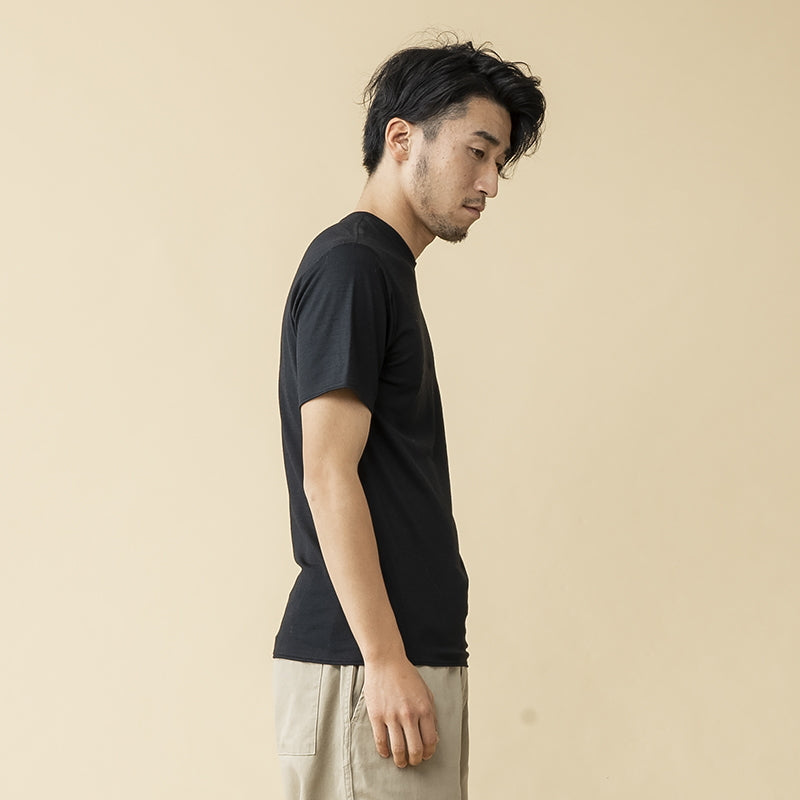 【メリノウール100%】【日本国内縫製】インナー ショートスリーブ Tee【発送予定1~2日】