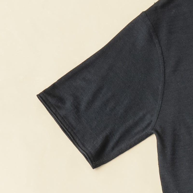 【メリノウール100%】【日本国内縫製】インナー ショートスリーブ Tee【発送予定1~2日】