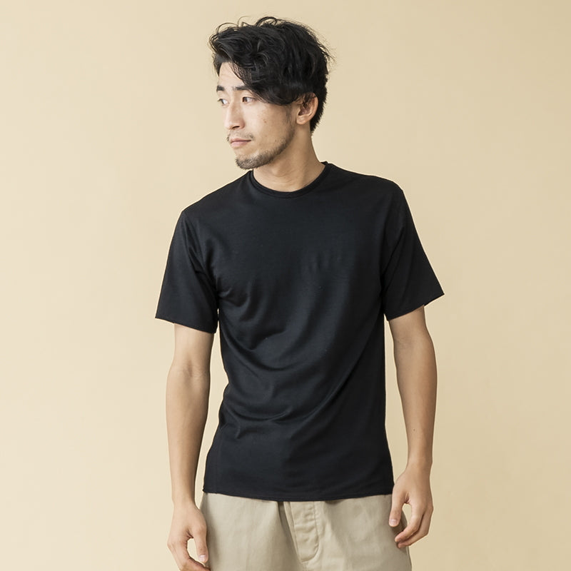 【メリノウール100%】【日本国内縫製】インナー ショートスリーブ Tee【発送予定1~2日】