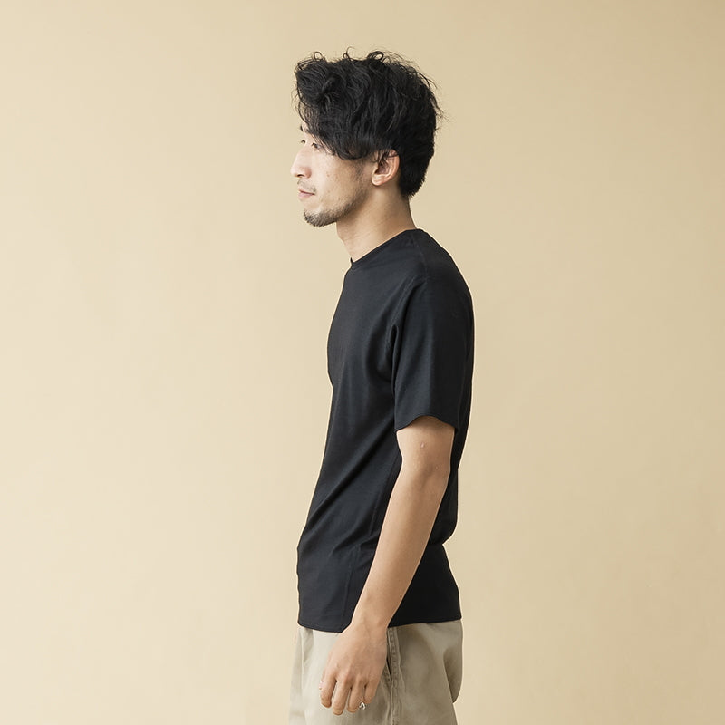 【メリノウール100%】【日本国内縫製】インナー ショートスリーブ Tee【発送予定1~2日】