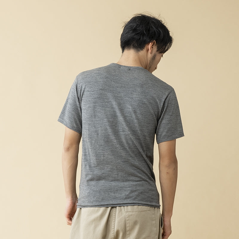 【メリノウール100%】【日本国内縫製】インナー ショートスリーブ Tee【発送予定1~2日】