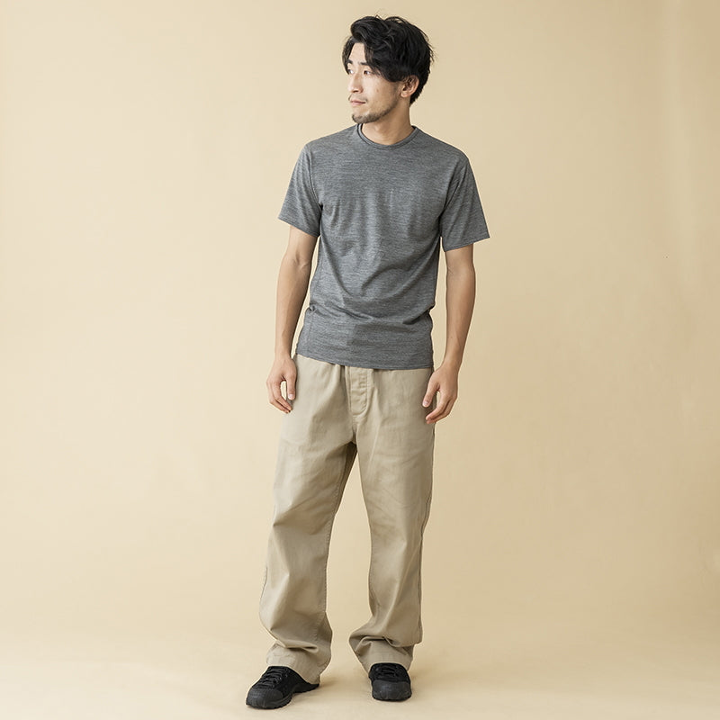 【メリノウール100%】【日本国内縫製】インナー ショートスリーブ Tee【発送予定1~2日】