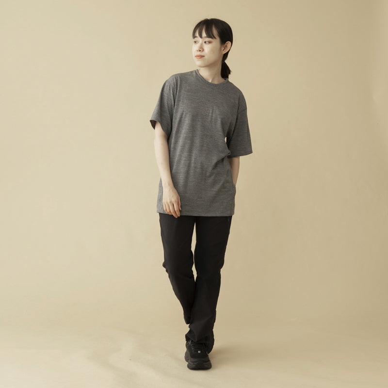 【メリノウール100%】【日本国内縫製】インナー ショートスリーブ Tee【発送予定1~2日】