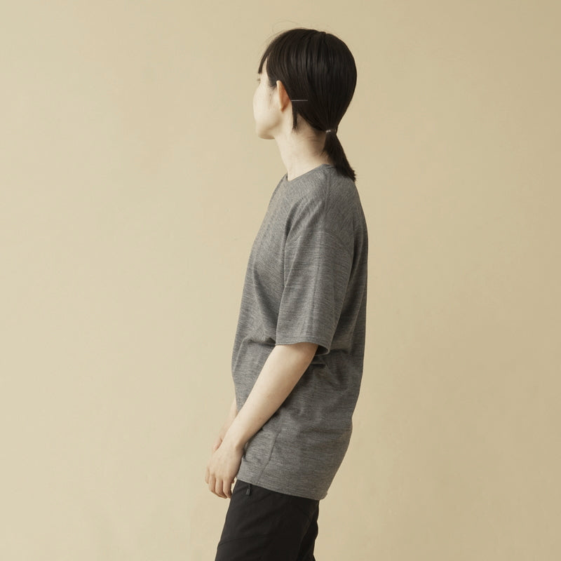 【メリノウール100%】【日本国内縫製】インナー ショートスリーブ Tee【発送予定1~2日】
