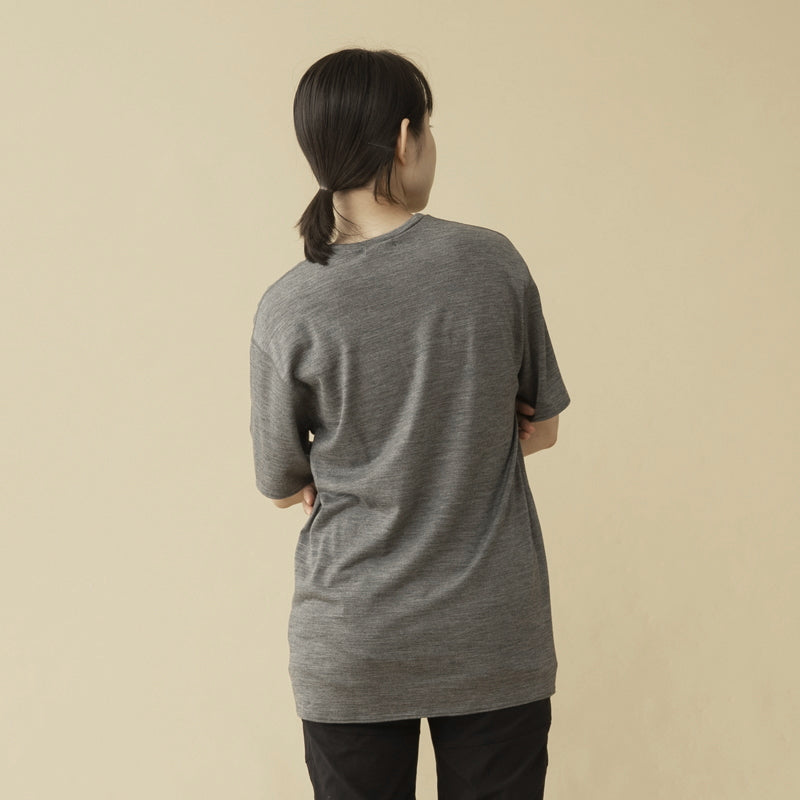 【メリノウール100%】【日本国内縫製】インナー ショートスリーブ Tee【発送予定1~2日】
