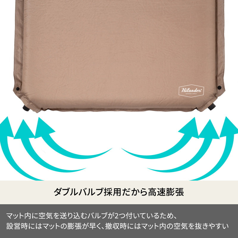 8cm インフレーターマットDX シングル 枕セット アウトドア 自動膨張 新ロゴ【1年保証】【発送予定1~2日】