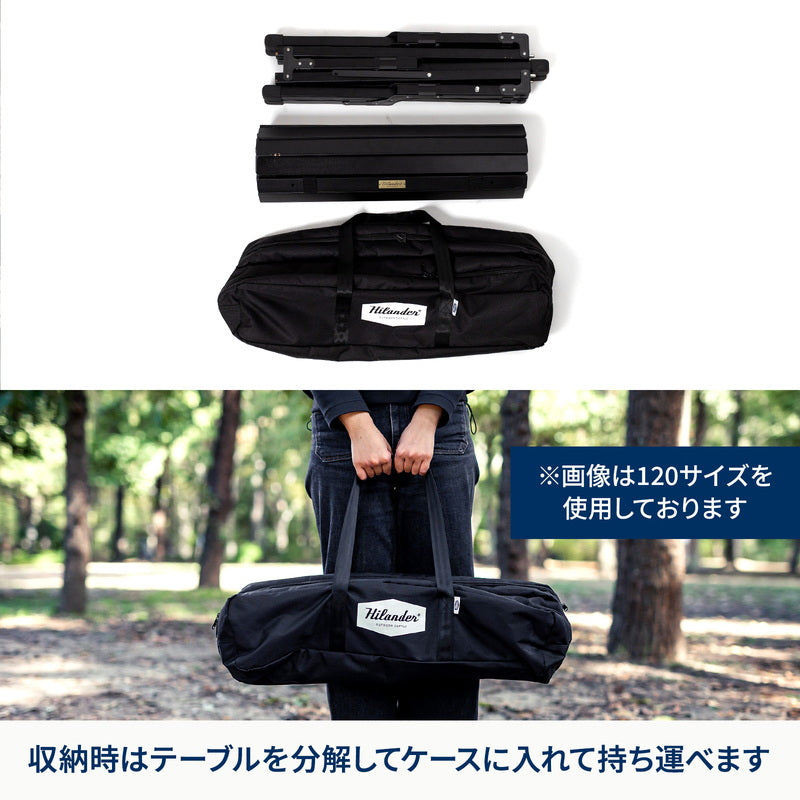 9月中旬発送ウッドロールテーブルX Black Edition アウトドア キャンプ ローテーブル