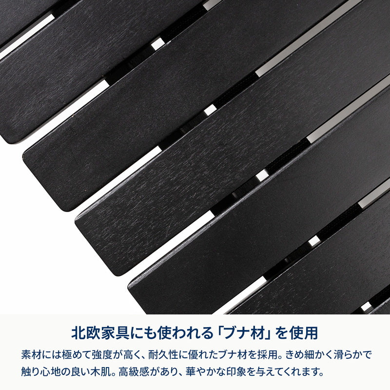 9月中旬発送ウッドロールテーブルX Black Edition アウトドア キャンプ ローテーブル