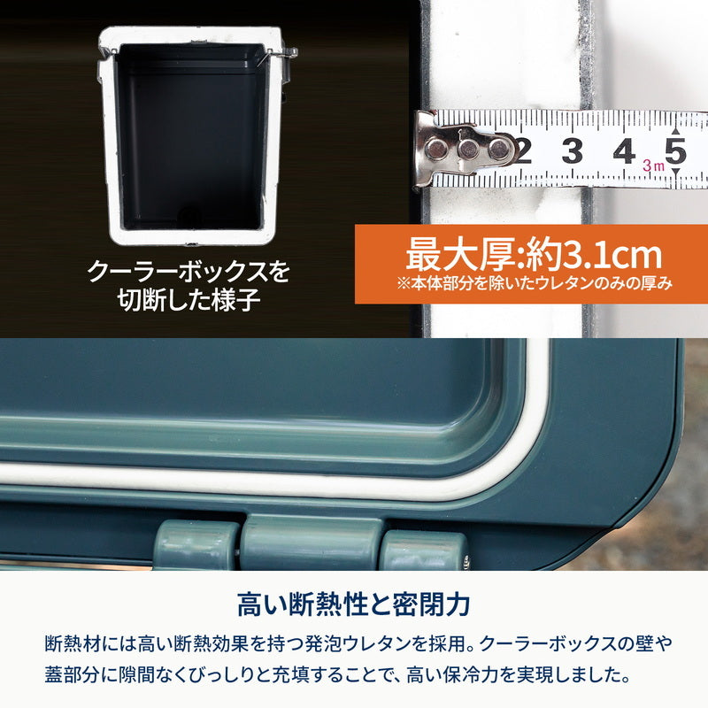 アルミクーラースタンド+ハイランドクーラーボックス セージグリーン 35L