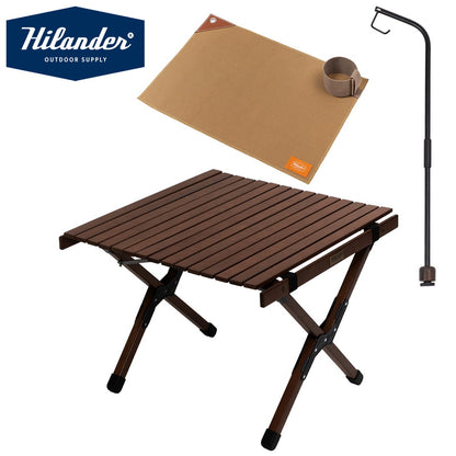 【お得なセット】ウッドロールトップテーブルＥＸ６０＋専用ランタンスタンド＋ランチョンマット【発送予定1～2日】