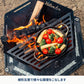 【お得なセット】焚き火台六花（りっか）Black Edition＋梯形五徳＋専用風防