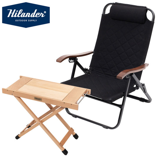 【公式限定セット】クライマックスローチェア２ ST（スチール）＋ウッドロールトップテーブル用ジョイントサイドテーブル２