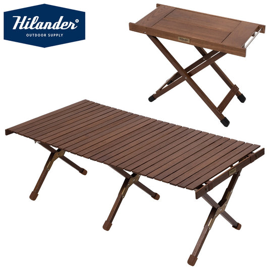 【お得なセット】ウッドロールトップテーブルLIGHT 120＋ジョイントサイドテーブルLIGHT