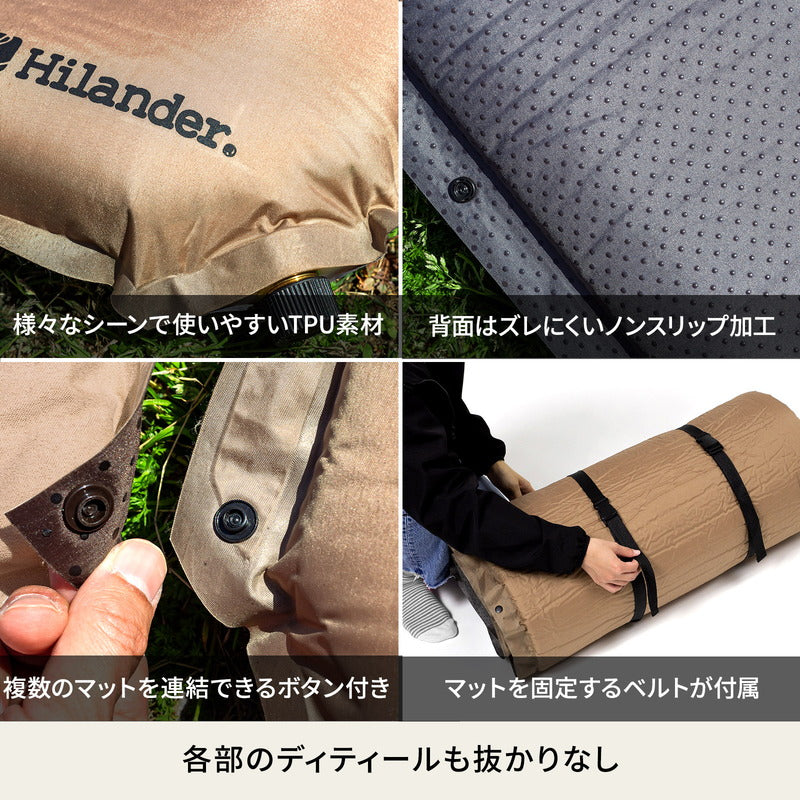 ８ｃｍ　枕付きインフレーターマットＤＸ　キャンプマット　自動膨張【発送予定1～2日】