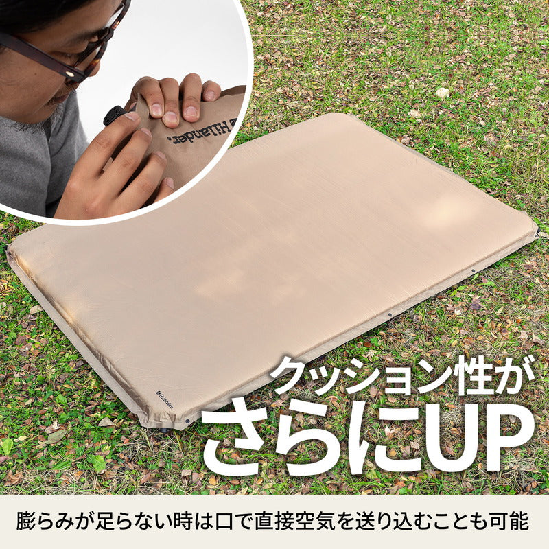８ｃｍ　枕付きインフレーターマットＤＸ　キャンプマット　自動膨張【発送予定1～2日】