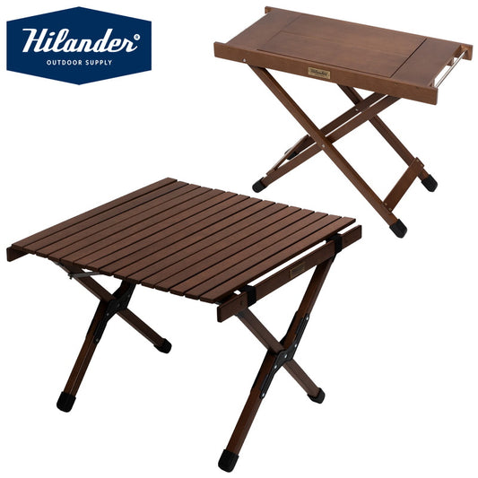 【お得なセット】ウッドロールトップテーブルEX60＋ジョイントサイドテーブル2