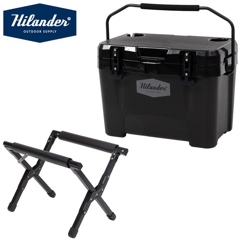 【お得なセット】ウッドクーラースタンドLIGHT＋ハイランドクーラーボックス２５Ｌ