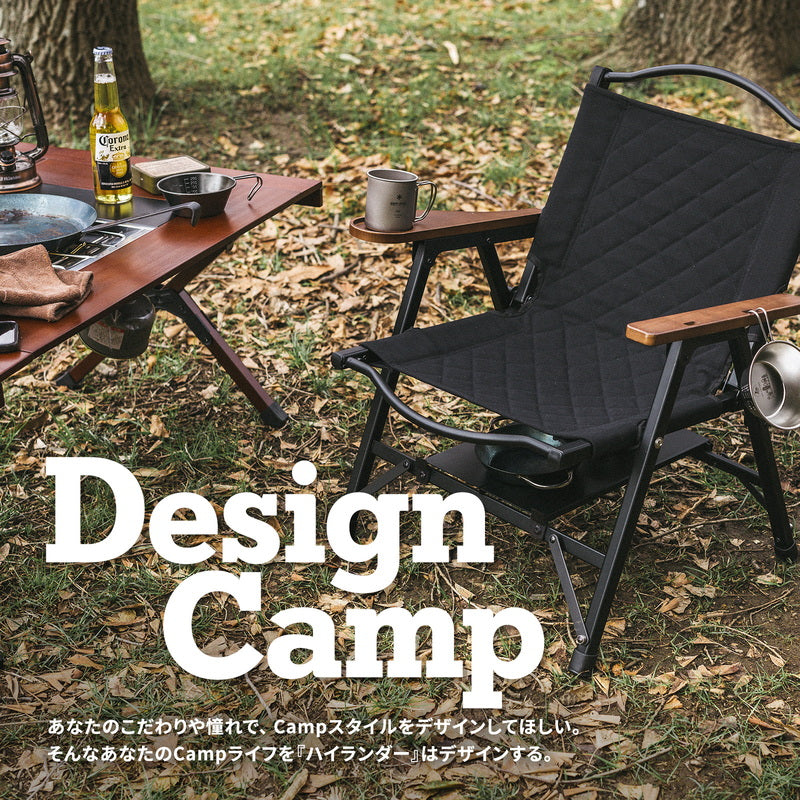 シェフチェア　キャンプチェア　アウトドアチェア　ＢＢＱ　ローチェア【１年保証】