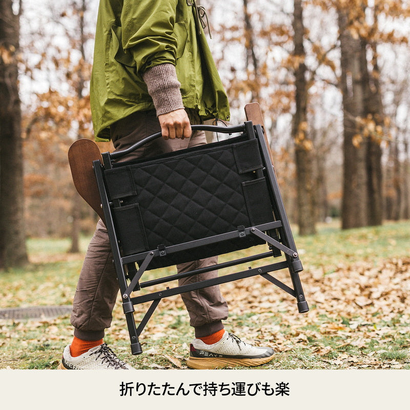 シェフチェア　キャンプチェア　アウトドアチェア　ＢＢＱ　ローチェア【１年保証】