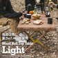 ウッドロールトップテーブルＬＩＧＨＴ　アウトドア　キャンプ　ローテーブル　折りたたみ【１年保証】【発送予定1～2日】