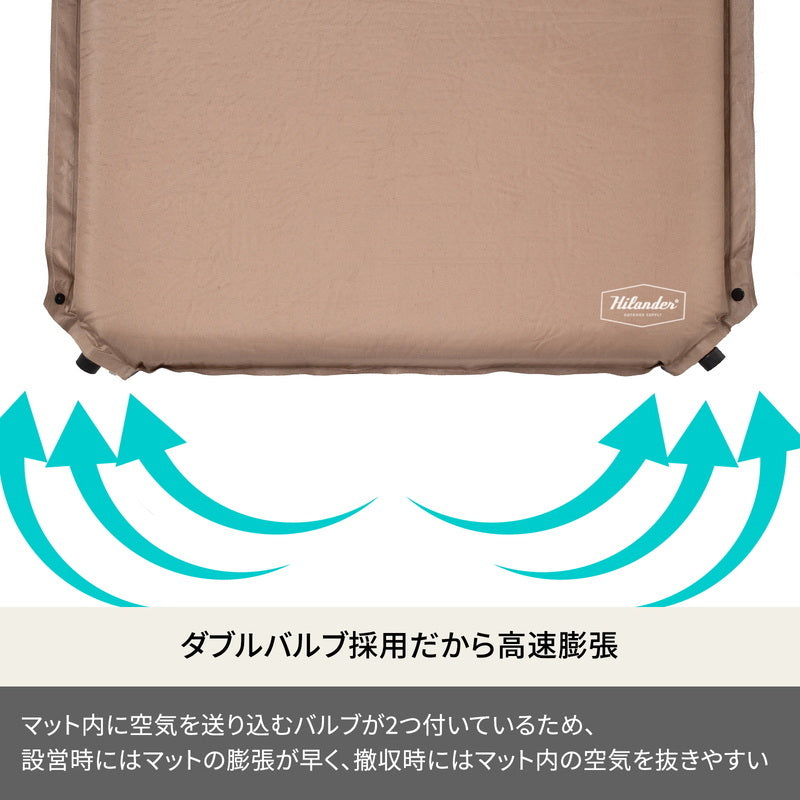 【お得なセット】インフレーターマットＤＸ　シングル　枕セット　アウトドア　自動膨張【１年保証】【発送予定1～2日】