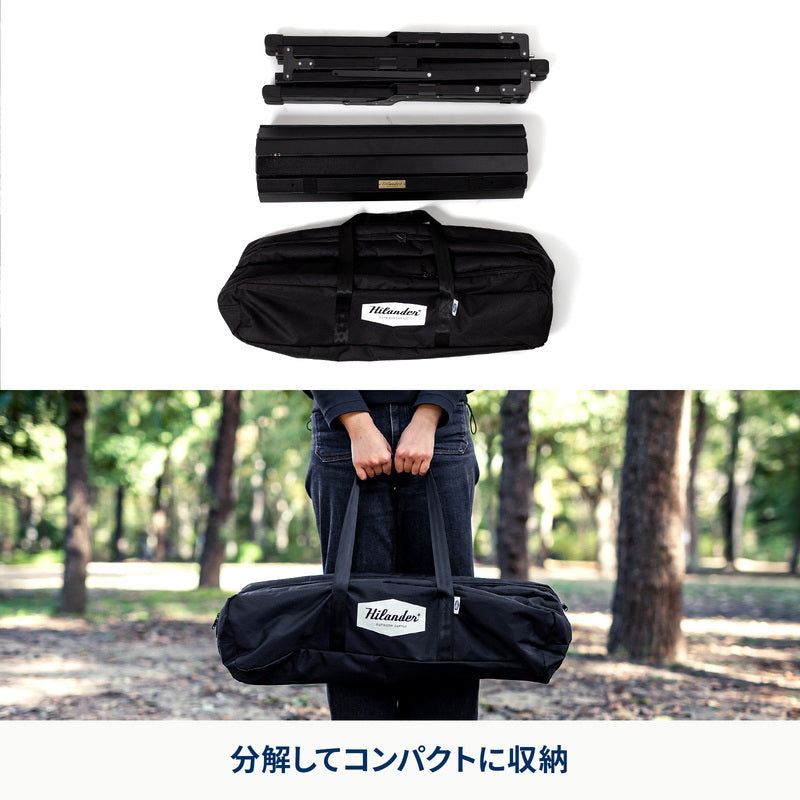 ウッドロールテーブルＸ　Ｂｌａｃｋ　Ｅｄｉｔｉｏｎ　アウトドア　キャンプ　ローテーブル　折りたたみ【発送予定1～2日】