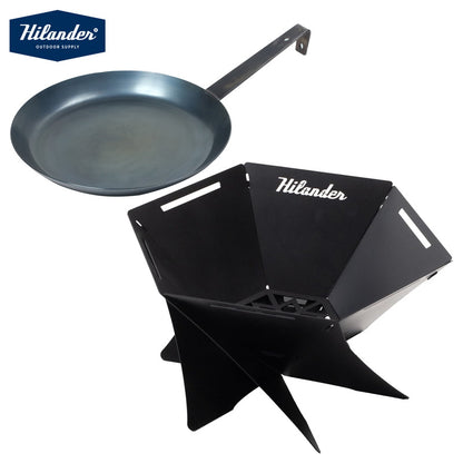 【お得なセット】六花焚き火フライパン２６ｃｍ＋焚き火台　六花（りっか）Ｂｌａｃｋ　Ｅｄｉｔｉｏｎ【発送予定1～2日】