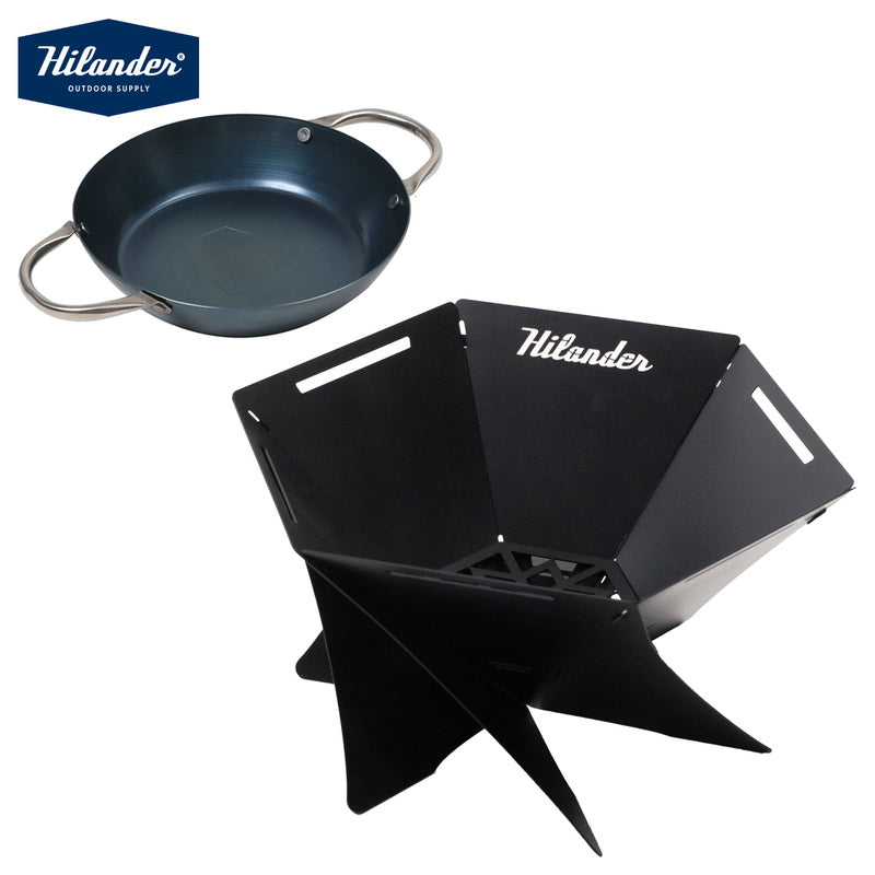 【お得なセット】六花スタッキングパン＋焚き火台　六花（りっか）Ｂｌａｃｋ　Ｅｄｉｔｉｏｎ