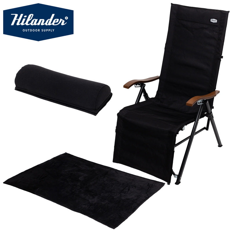 【お得なセット】リクライニングチェアＤＸ＋クライマックスローチェア専用枕＋難燃ブランケット