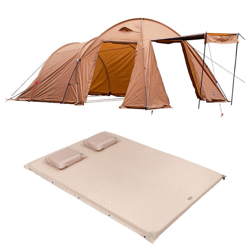 【２０２６福袋】アルミフレーム２ルームテント＋クライマックスインフレーターマット　ダブル　８ｃｍ【発送予定1～2日】