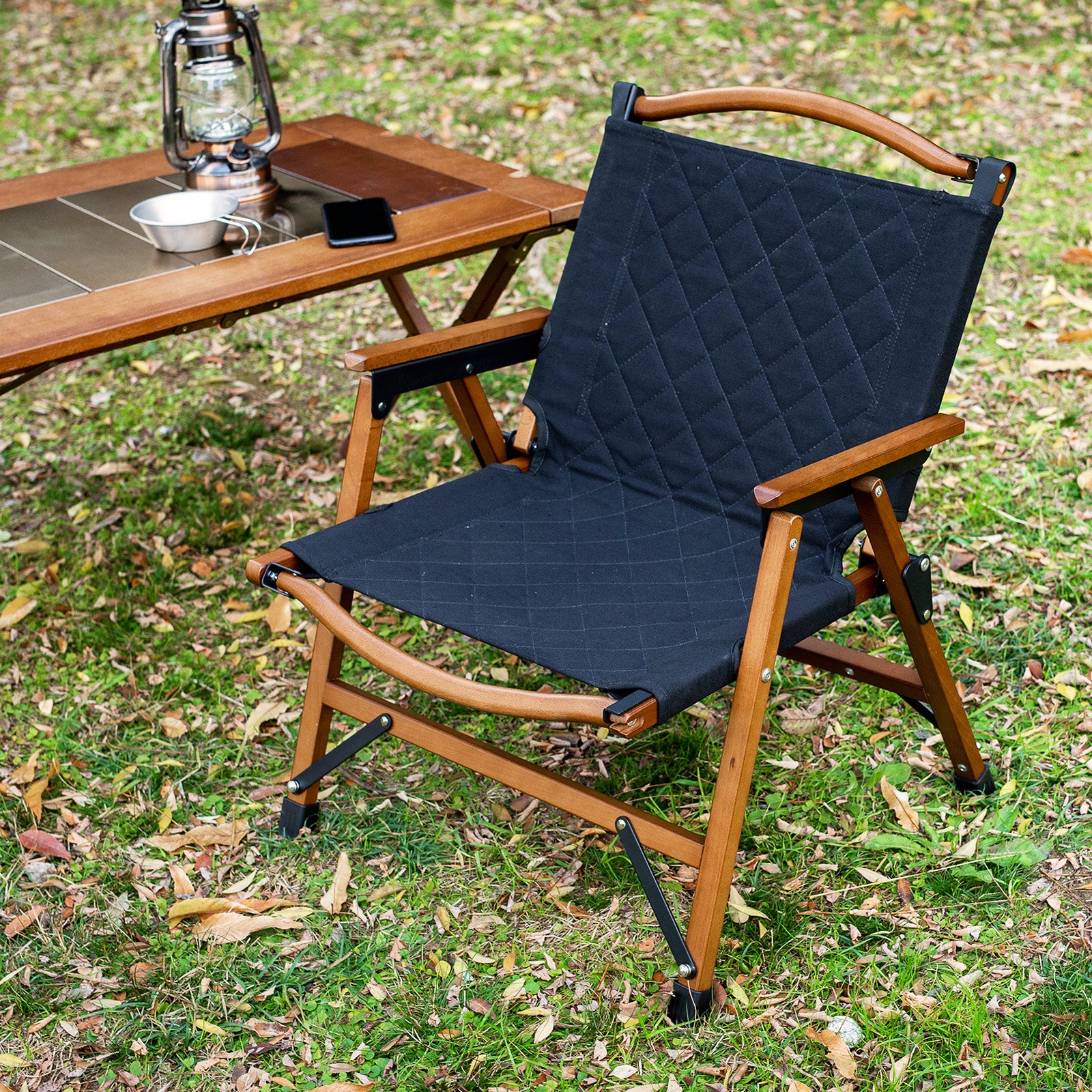 オシャレ　ハイランダー 折りたたみチェア 木製×スチール 3脚セット アウトドア オシャレ ハイランダー 折りたたみチェア 木製×スチール 3脚セット