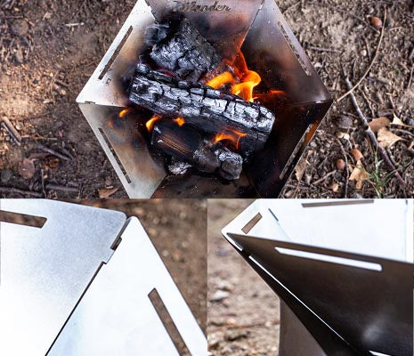 パネルの隙間から空気を取り入れられるため、効率よく燃焼します