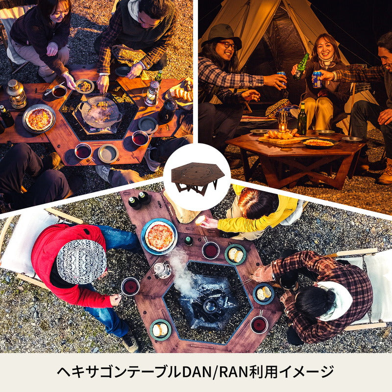 ヘキサゴンテーブル　ＲＡＮ　【１年保証】【発送予定1～2日】