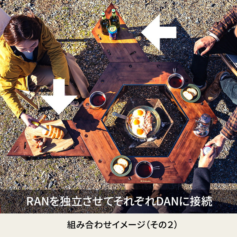 ヘキサゴンテーブル　ＲＡＮ　【１年保証】【発送予定1～2日】