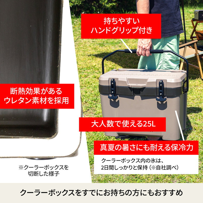 ハイランドクーラーボックス　２５Ｌ　【１年保証】【発送予定1～2日】