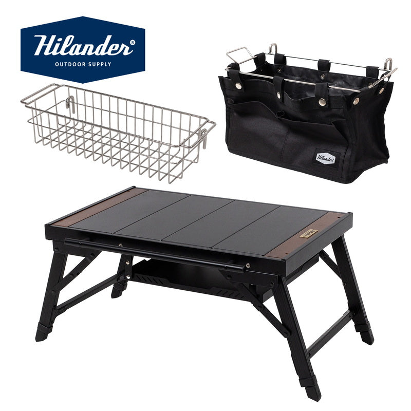 LIT TABLE MINI+エクステンション ストレージケース+メッシュユニット ブラック
