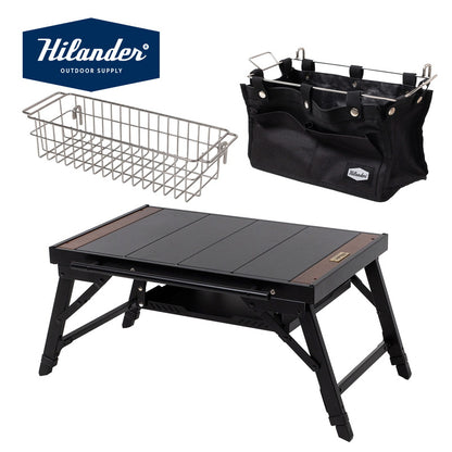 LIT TABLE MINI+エクステンション ストレージケース+メッシュユニット ブラック