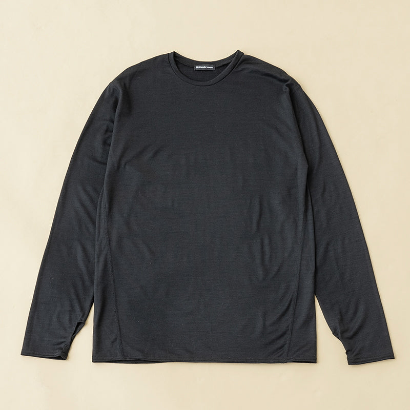 【メリノウール１００％】【日本国内縫製】インナー　ロングスリーブ　Ｔｅｅ【発送予定1～2日】