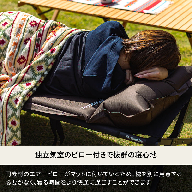 インフレーターマット（枕付きタイプ）　４．０ｃｍ　【１年保証】【発送予定1～2日】