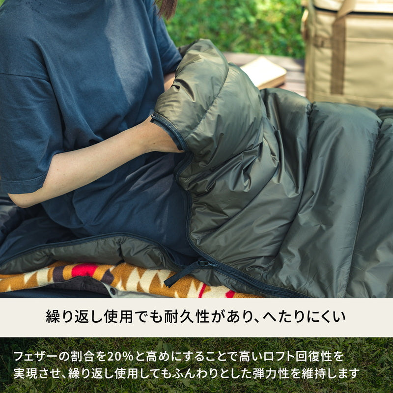 洗えるダウンシュラフ400 封筒型 【1年保証】 N-60 | ハイランダー